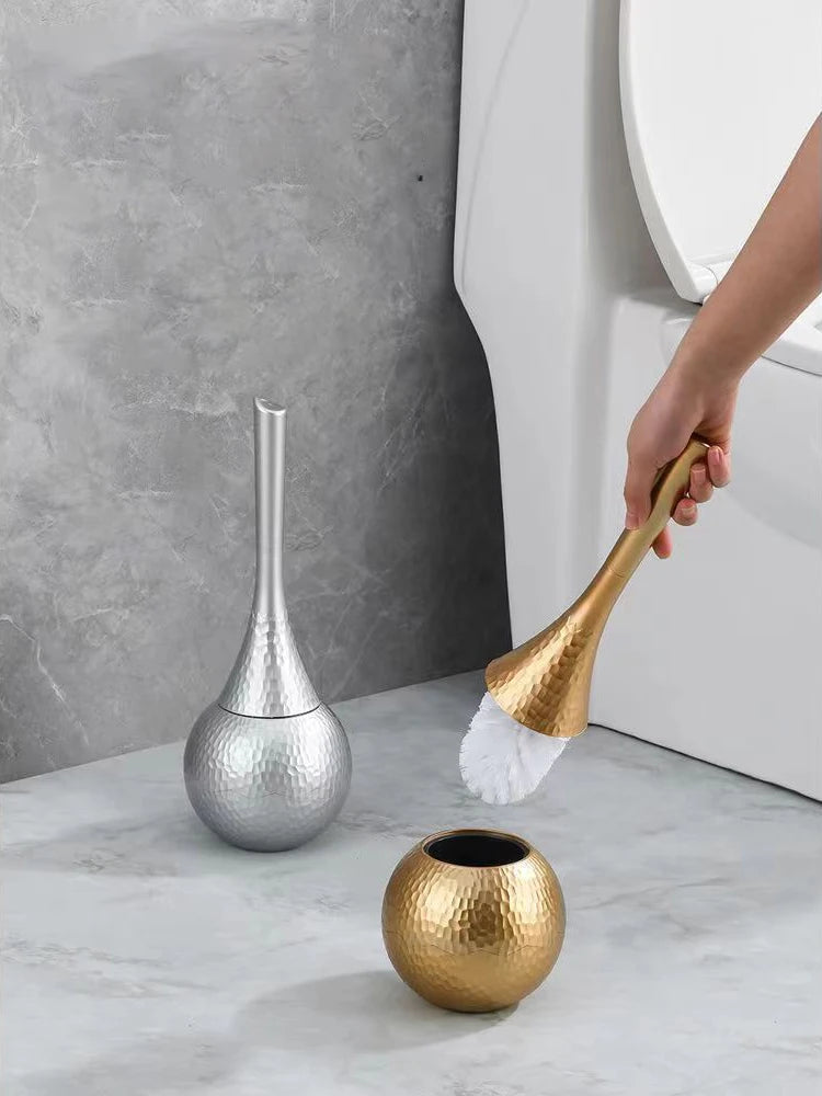 Luxus Toilettenbürsten Set – Gold, Langstiel