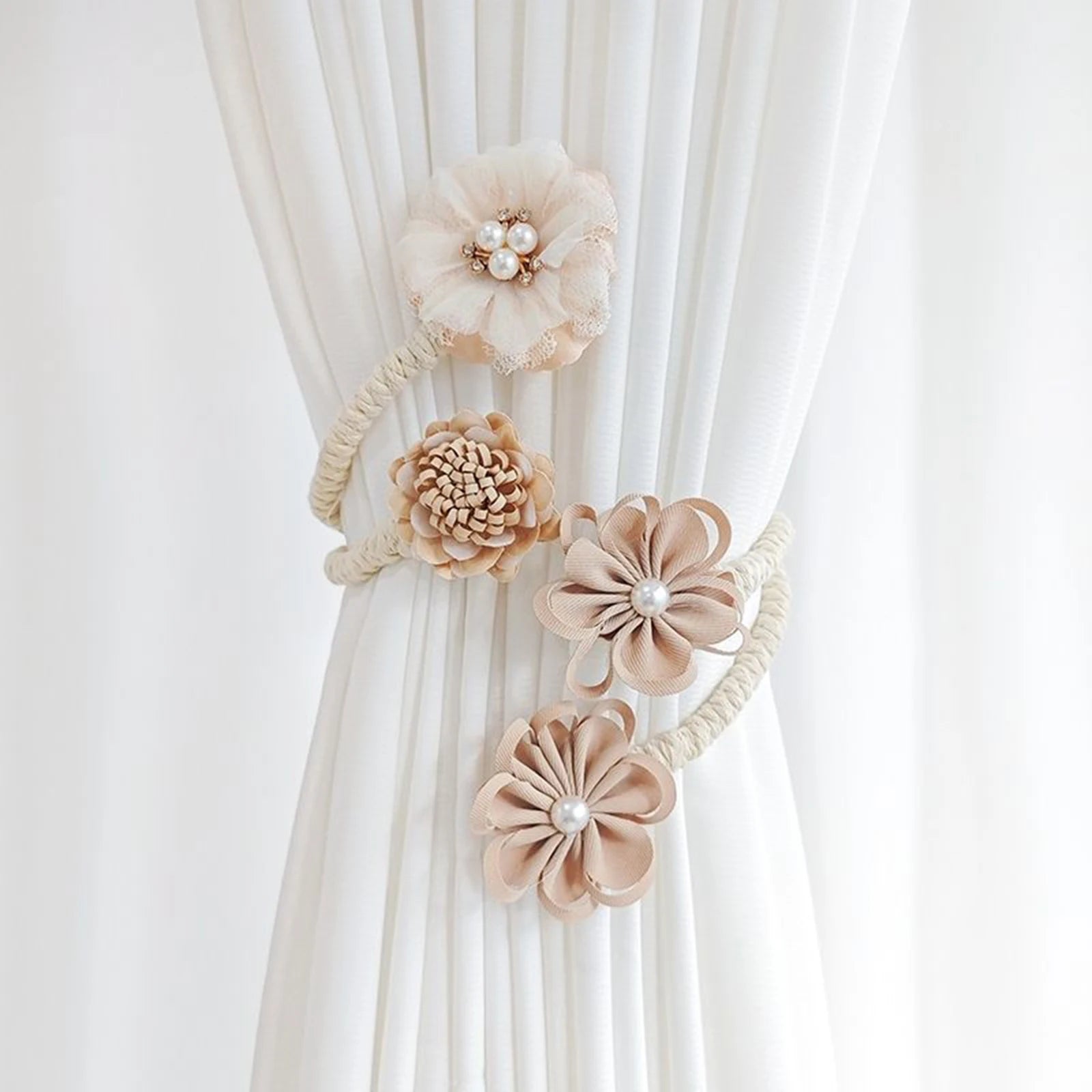 Blumenvorhang Raffhalter – Pastoral Baumwollmischung – 47cm