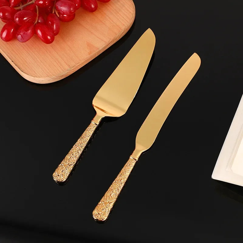 Goldenes Tortenmesser – Luxus Design – Umweltfreundlich