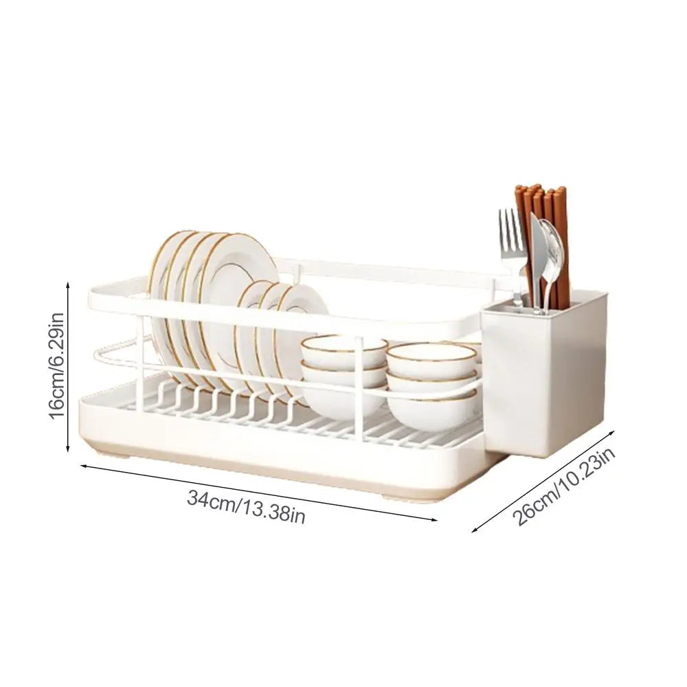 Multifunktionales Geschirrregal – Carbonstahl – 34x26x16cm