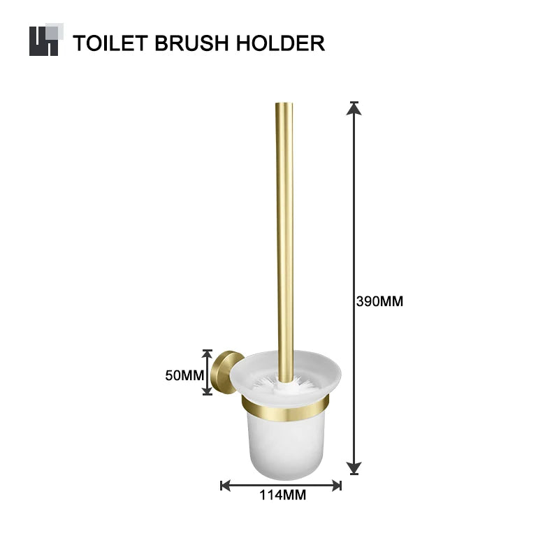 Badezimmer Hardware Set – Gebürstetes Gold – Wandmontage