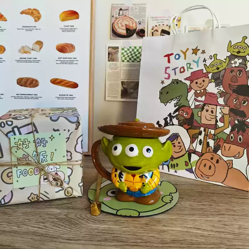 Keramiktasse Alien – Niedliches Design – 350ml