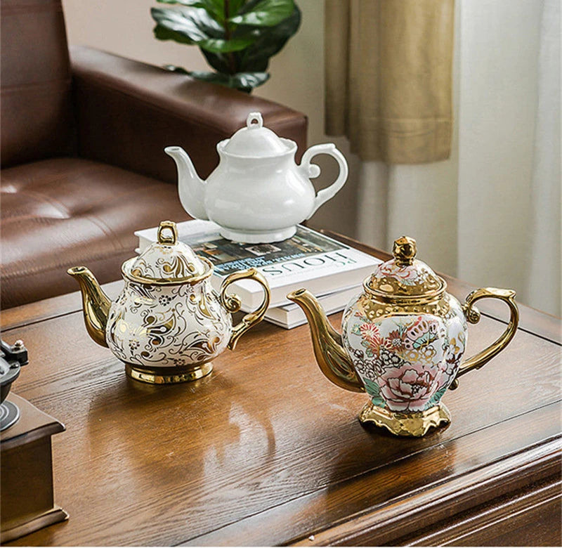 Luxuriöse Teekanne - Elegantes Keramikdesign - 900ml Kapazität