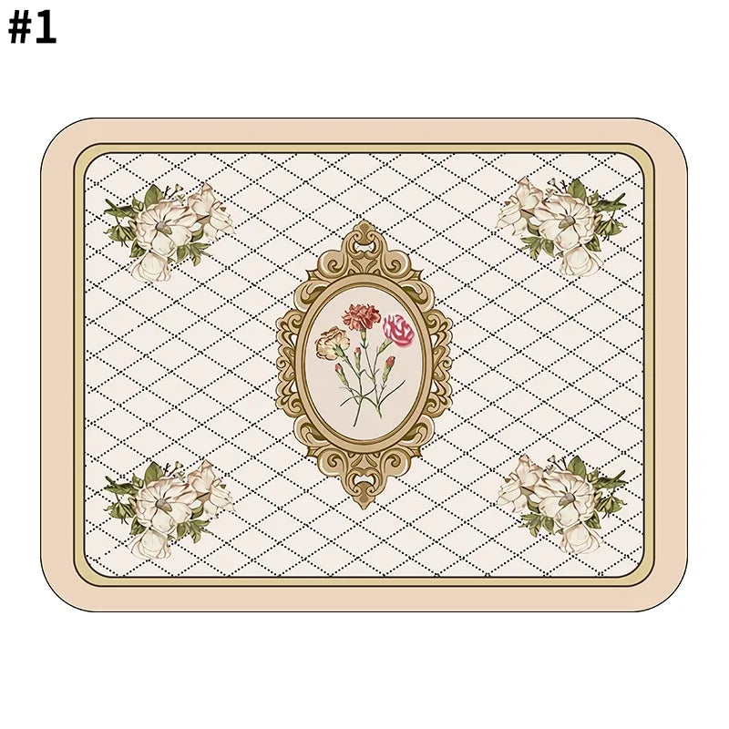 Abtropfmatte Küche – Florales Polyester – 40cmx60cm