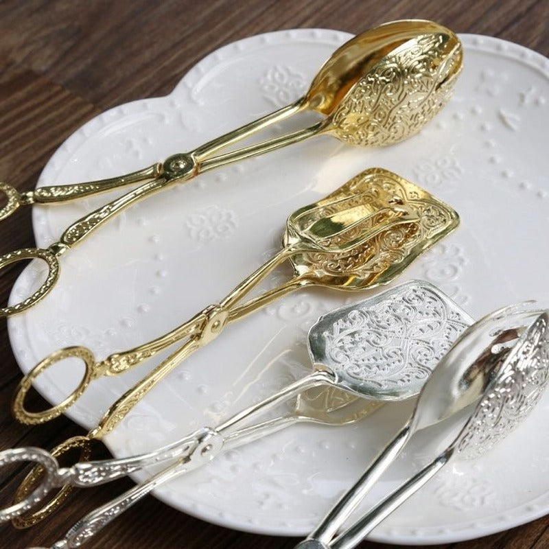Lebensmittelzange – Vergoldet – Für Backen & BBQ