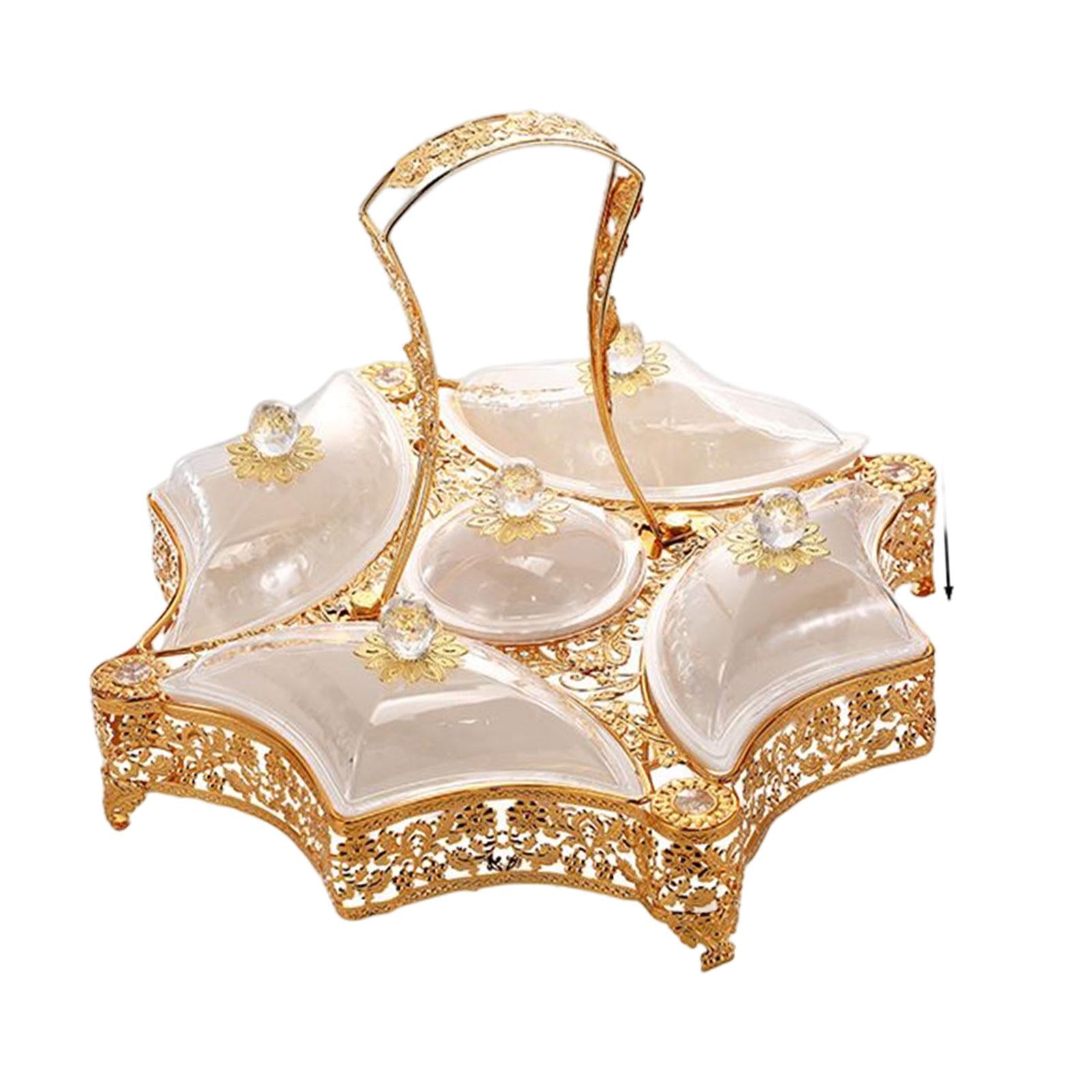 Snacktablett – Metall Blumendesign – 46cm