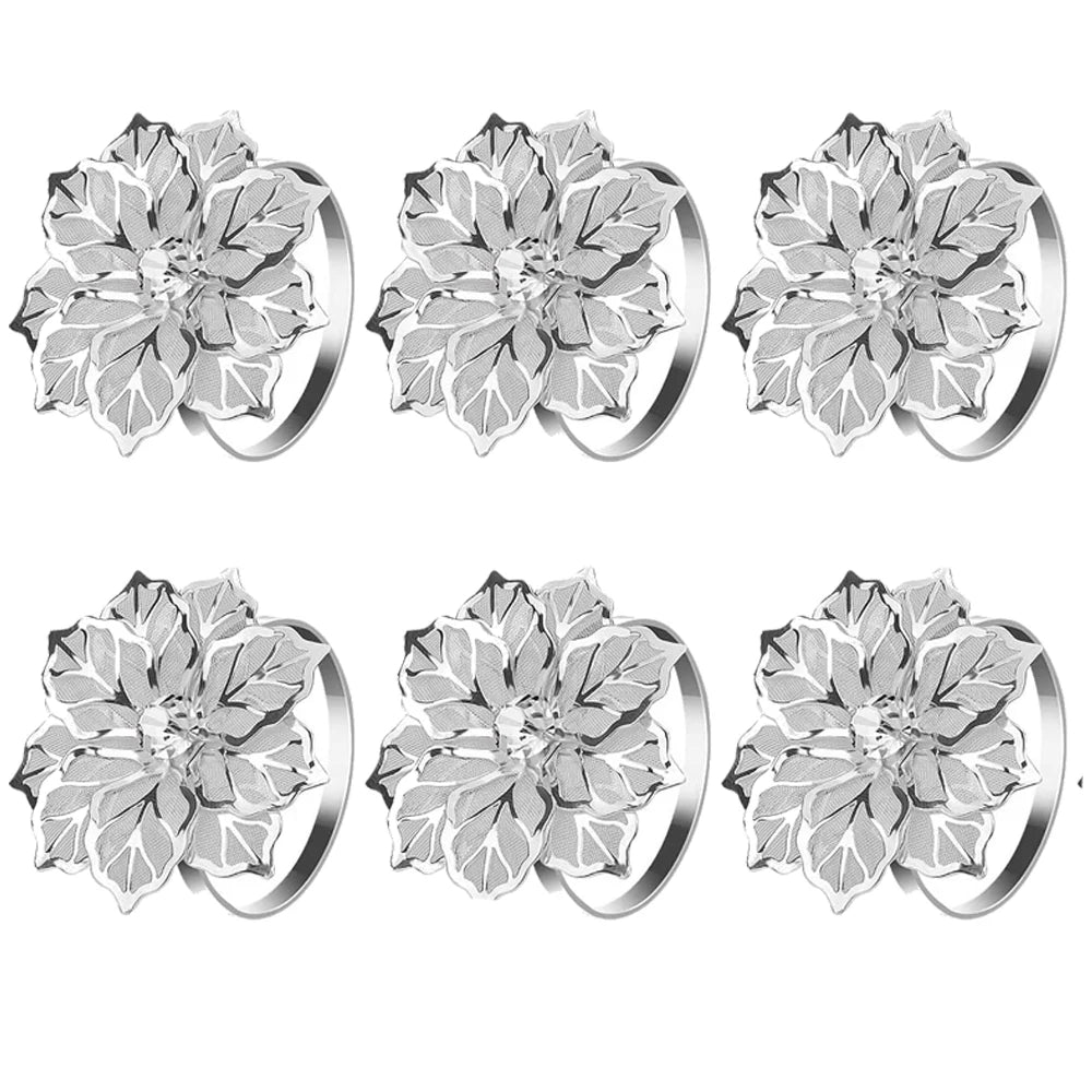 Serviettenringe – Florales Strass-Design – Hochzeitsdekor