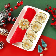 Serviettenringe – Florales Strass-Design – Hochzeitsdekor