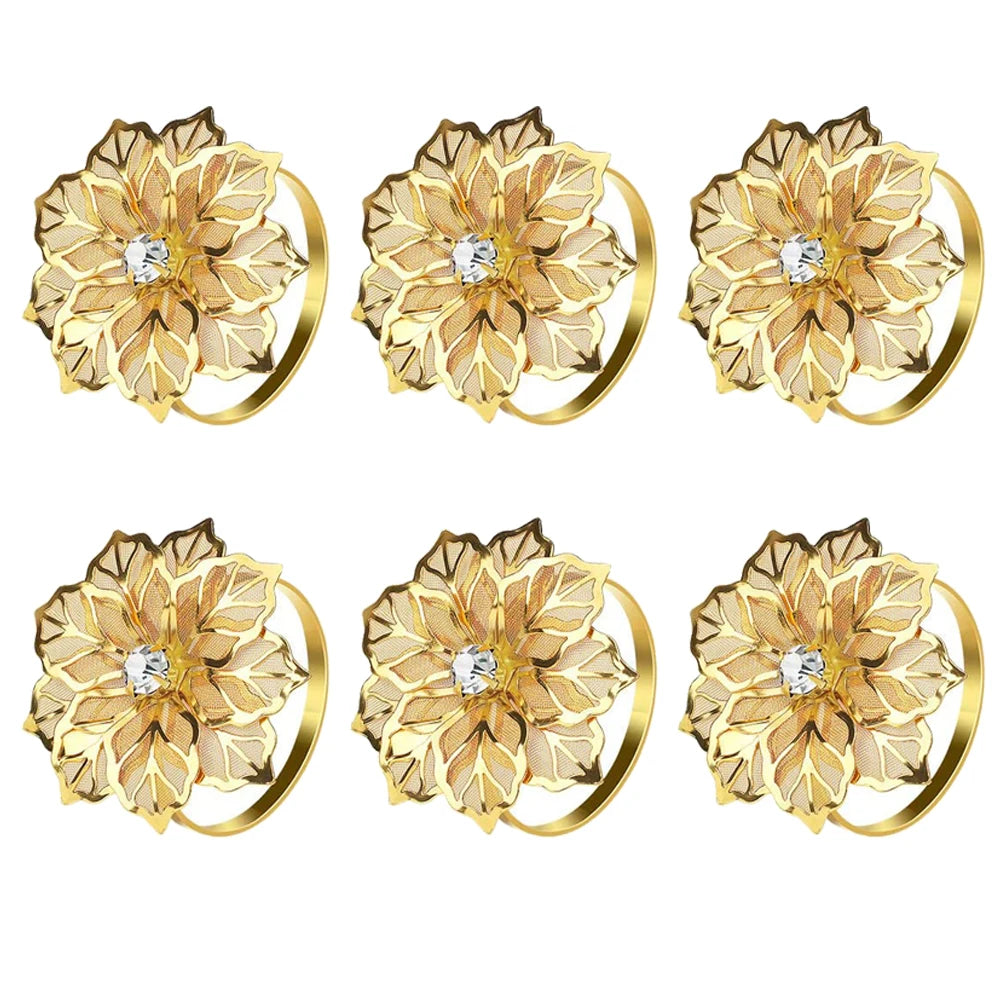 Serviettenringe – Florales Strass-Design – Hochzeitsdekor