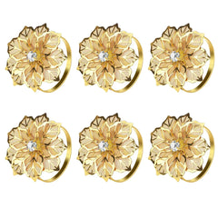 Serviettenringe – Florales Strass-Design – Hochzeitsdekor