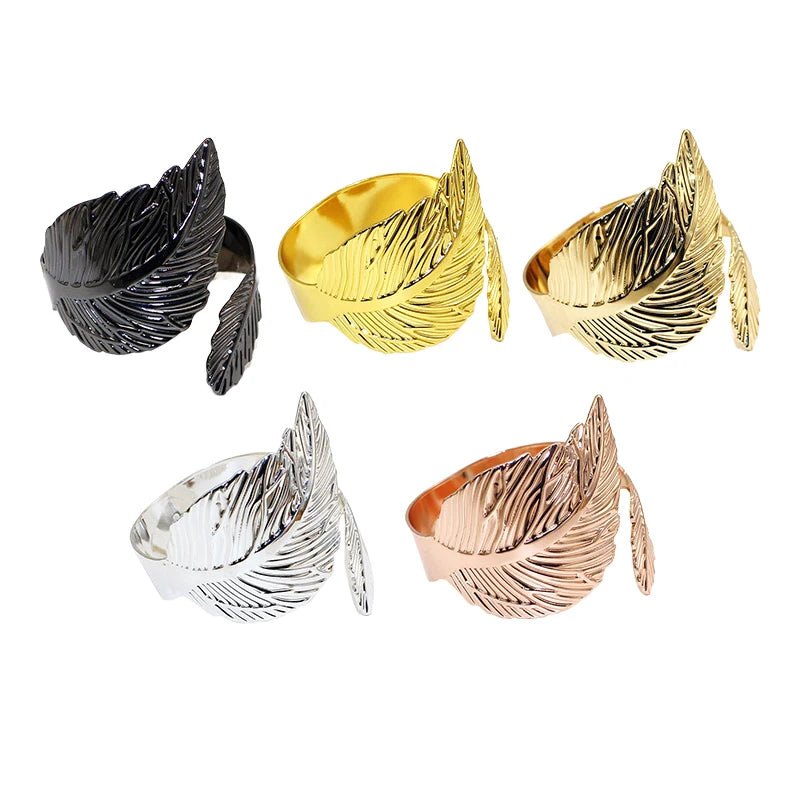 Serviettenringe – Glänzendes Metall – Set aus 6