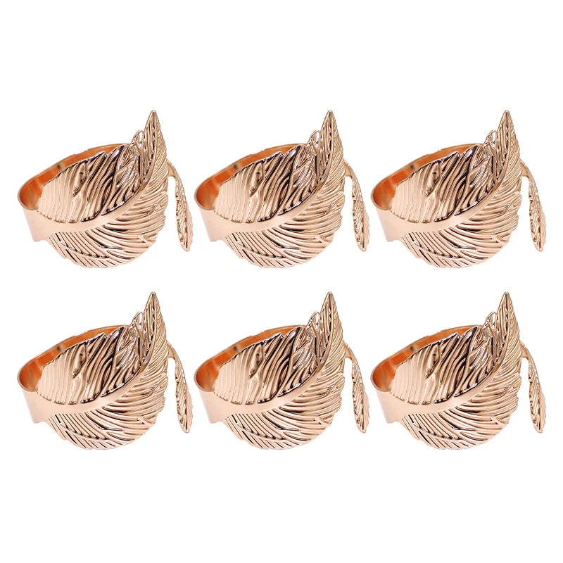 Serviettenringe – Glänzendes Metall – Set aus 6