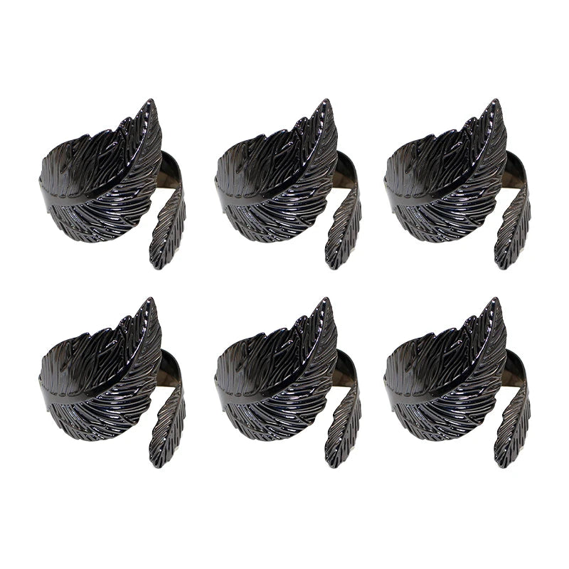 Serviettenringe – Glänzendes Metall – Set aus 6