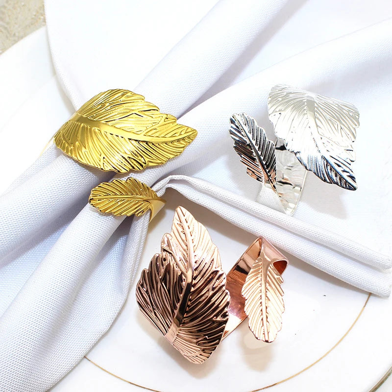 Serviettenringe – Glänzendes Metall – Set aus 6