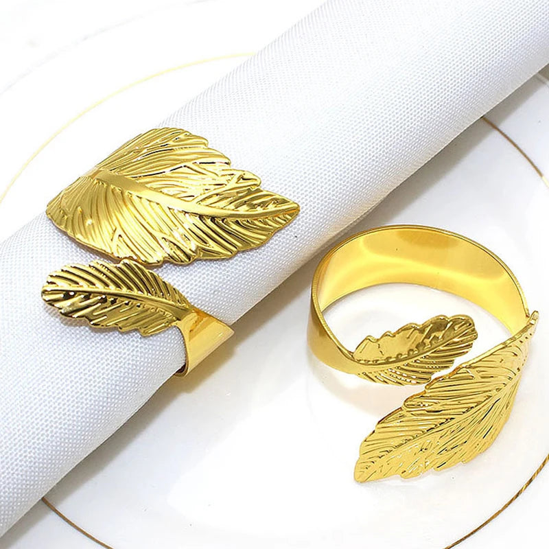 Serviettenringe – Glänzendes Metall – Set aus 6