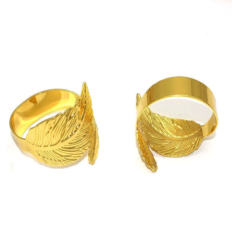 Serviettenringe – Glänzendes Metall – Set aus 6