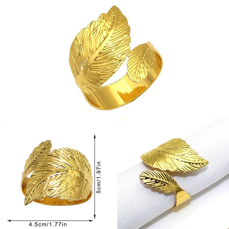 Serviettenringe – Glänzendes Metall – Set aus 6