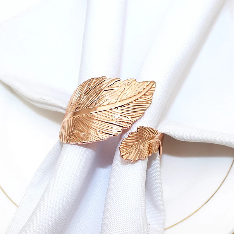 Serviettenringe – Glänzendes Metall – Set aus 6