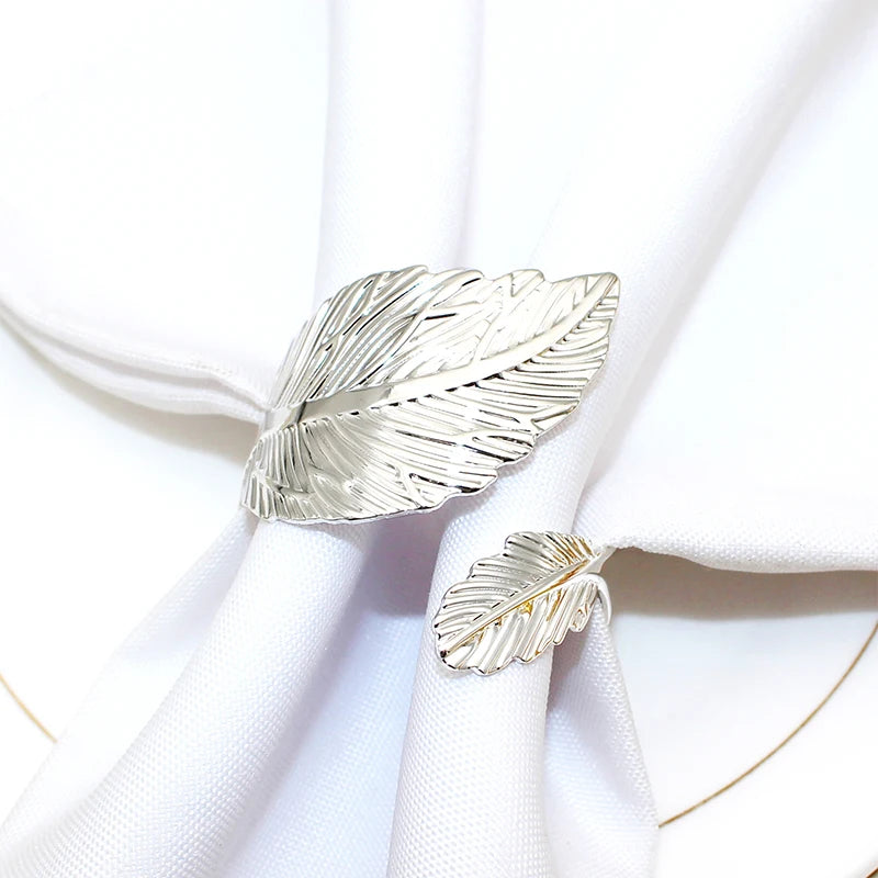 Serviettenringe – Glänzendes Metall – Set aus 6