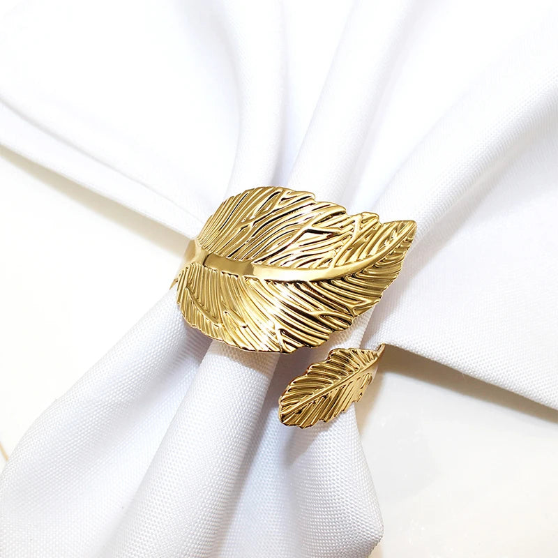 Serviettenringe – Glänzendes Metall – Set aus 6