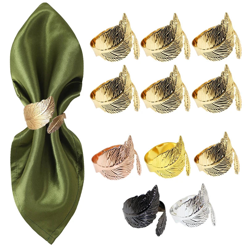 Serviettenringe – Glänzendes Metall – Set aus 6