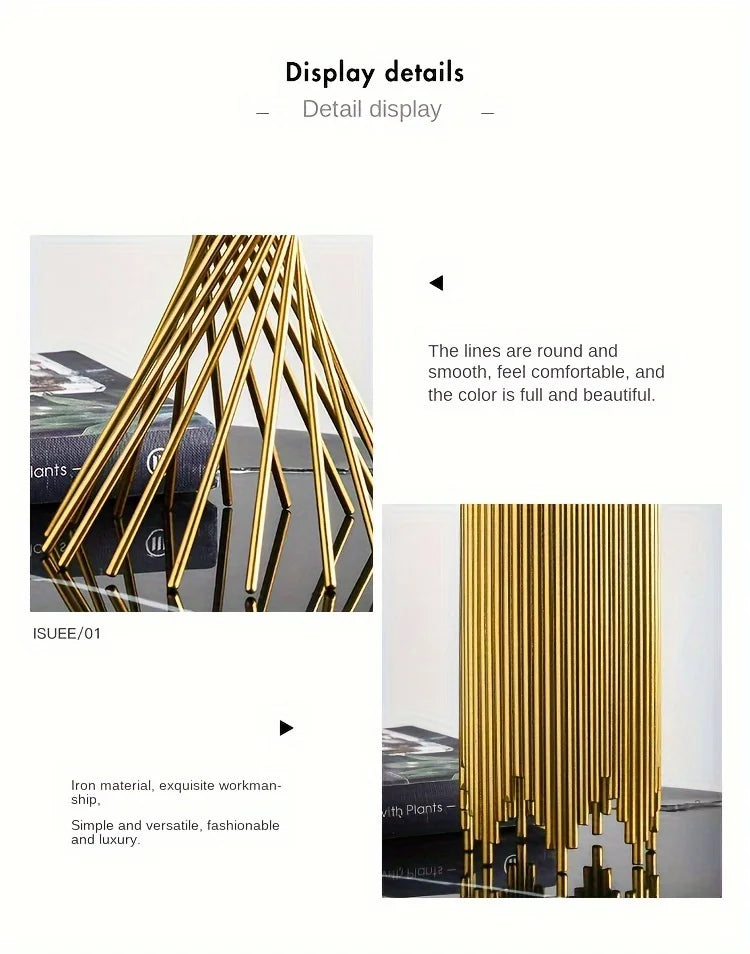 Nordic Style Metallornamente – Eisen & Glas Deko-Element