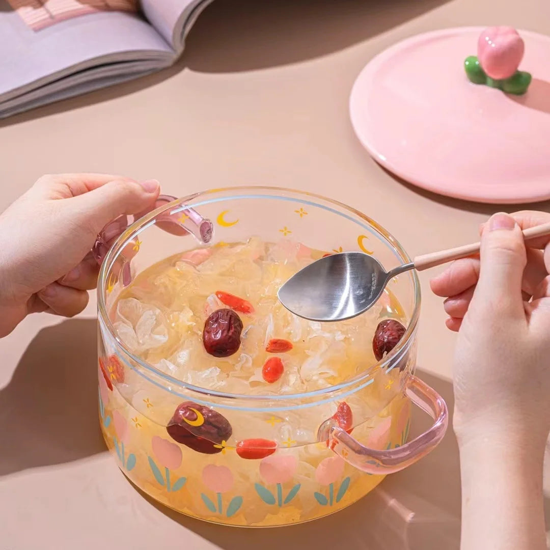 Glas-Nudelkochtopf – Nordischer Stil – 15cm Rund