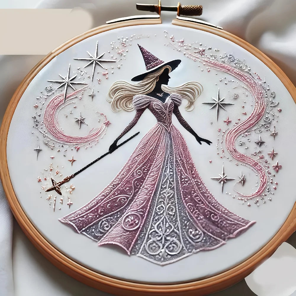 Halloween Stickerei - Baumwoll Hexendesign Kit