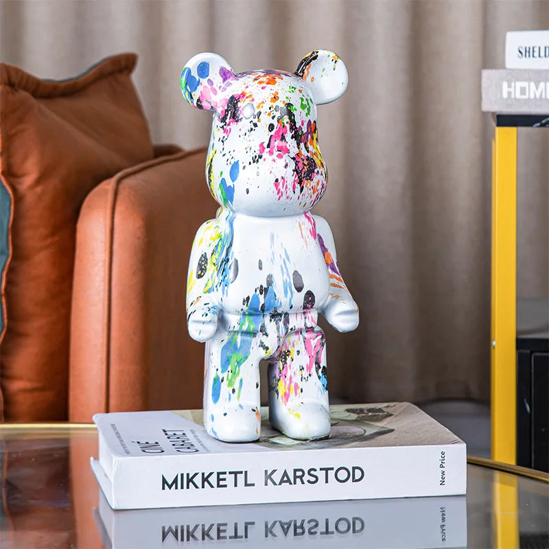 Bär Harz Skulptur – Amerikanischer Stil 28cm Deko