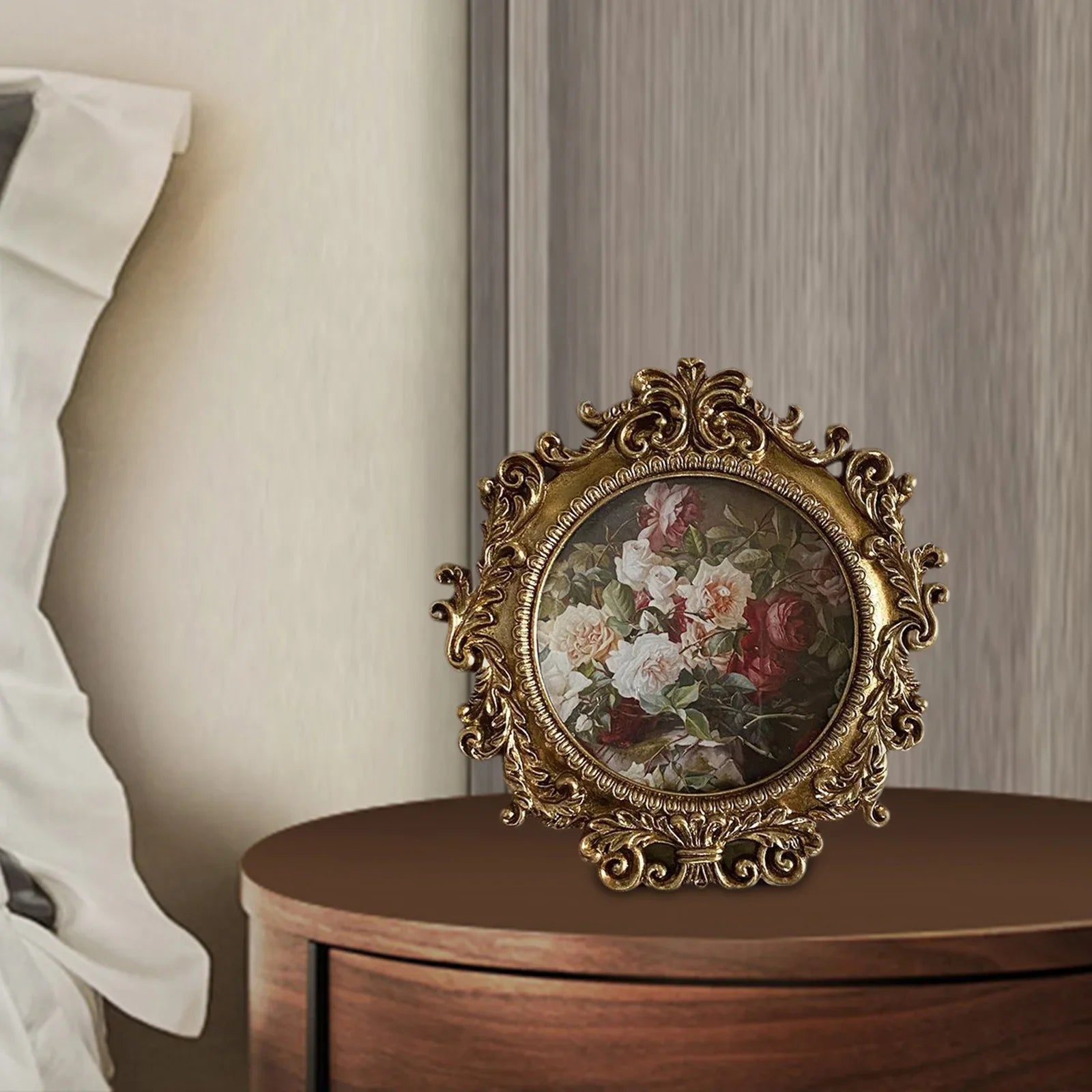 Ovale Vintage Resin Bilderrahmen – Klassisches Gold-Design