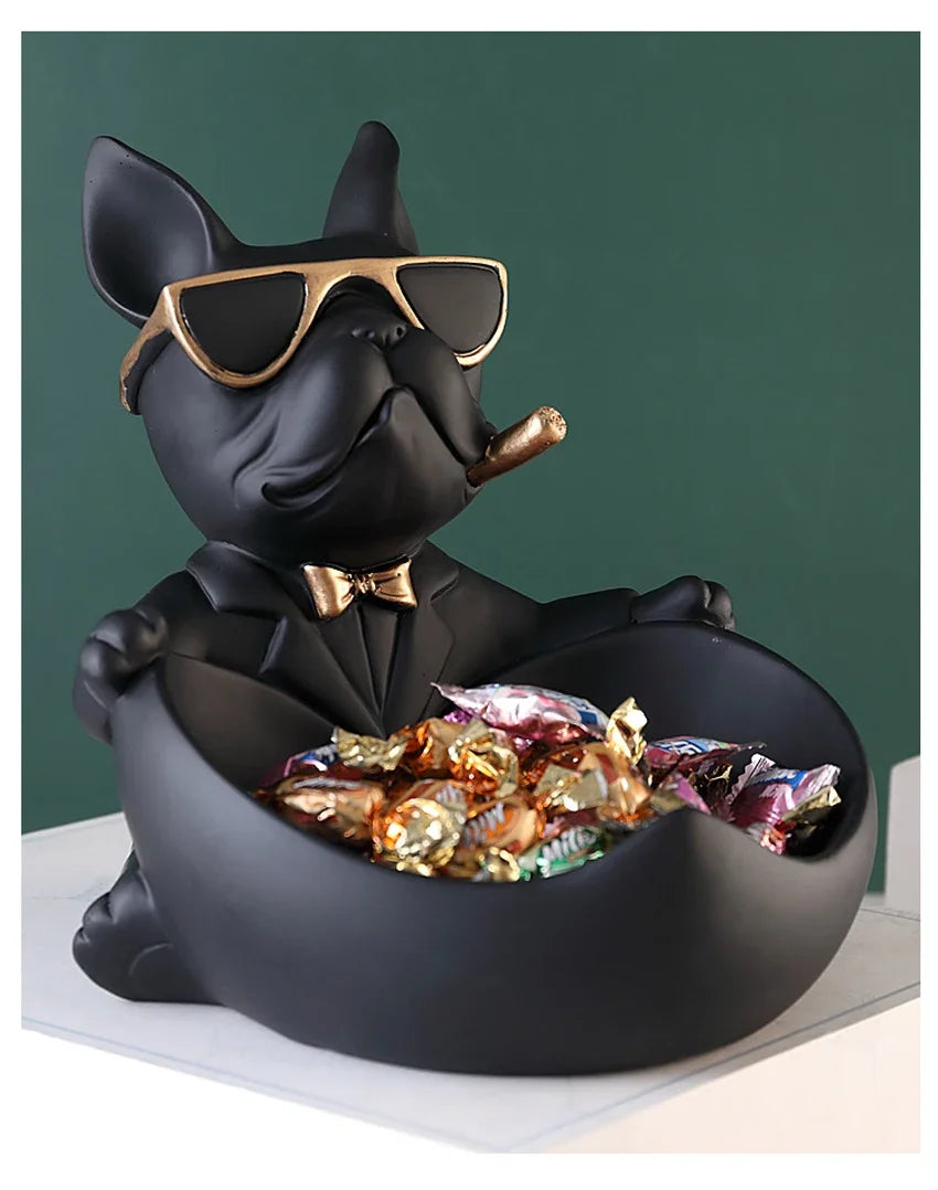 Coole Hundefigur - Harz Aufbewahrungsbox - 19.5x21.8x21cm