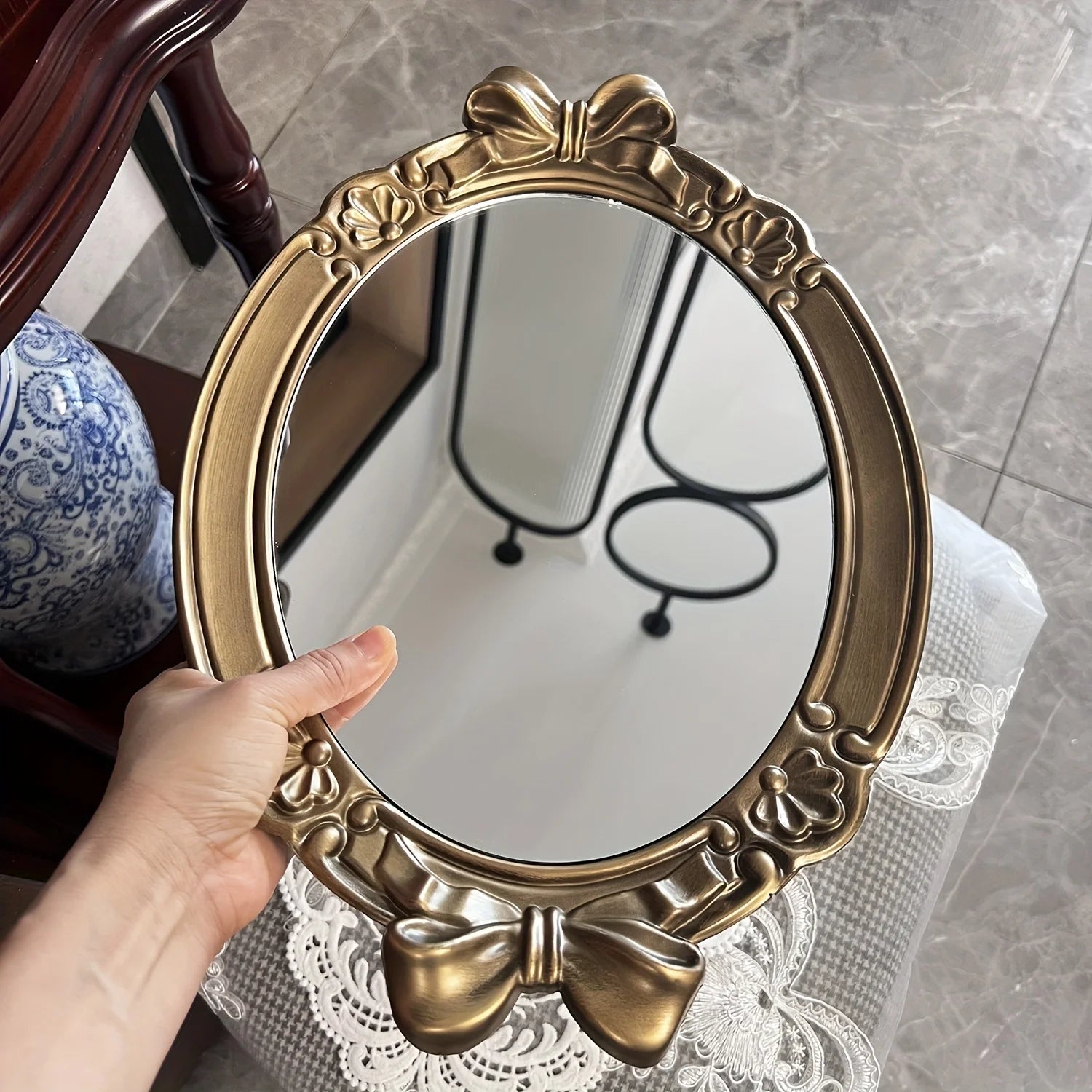 Vintage Hauchdünne Tablett – Europäisches Design – 41x28cm