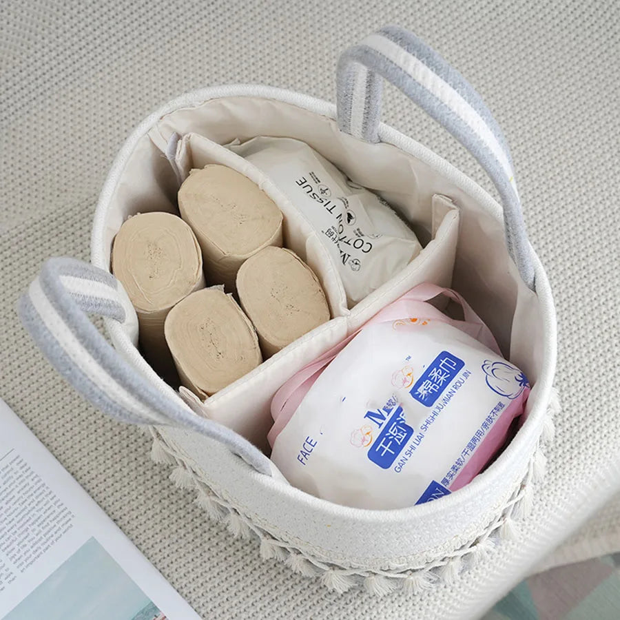 Windel Caddy Tasche – Baumwollseil Multifunktional – Zuhause & Auto