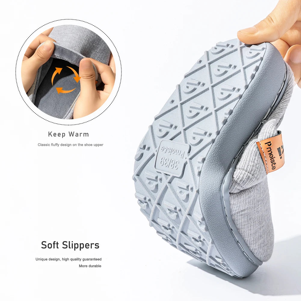 Pmoiste Damen Hausschuhe – Britischer Stil, Gemütliche Winterschuhe