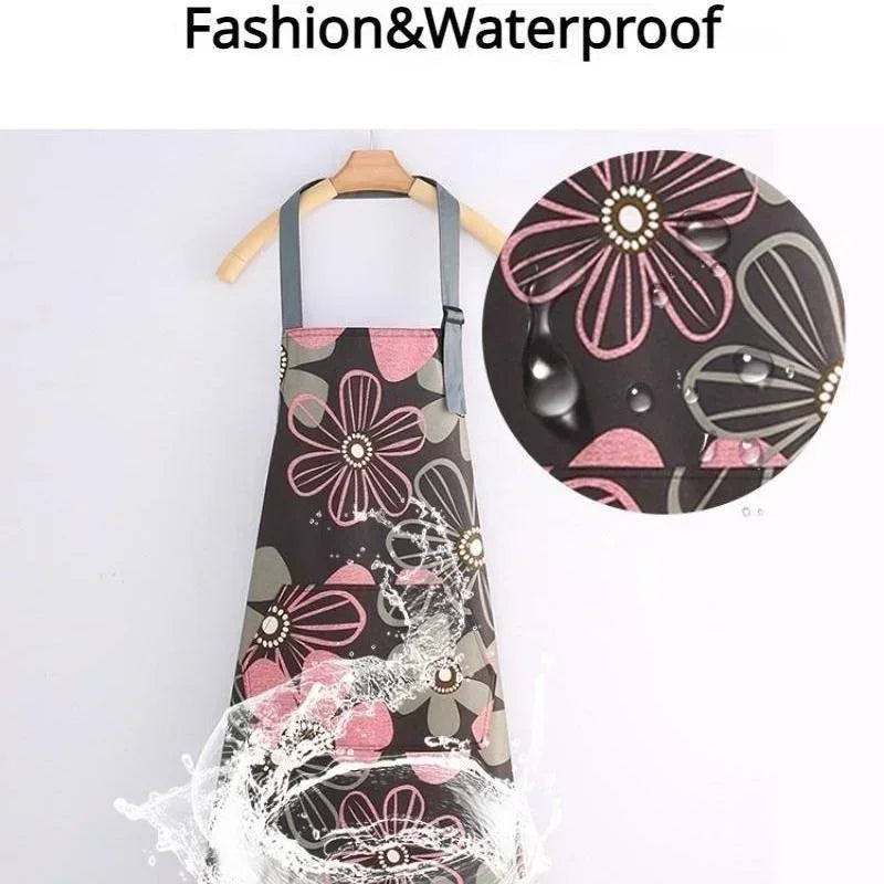 Wasserdichte Schürze – Verstellbares grünes Design – 71x67 cm