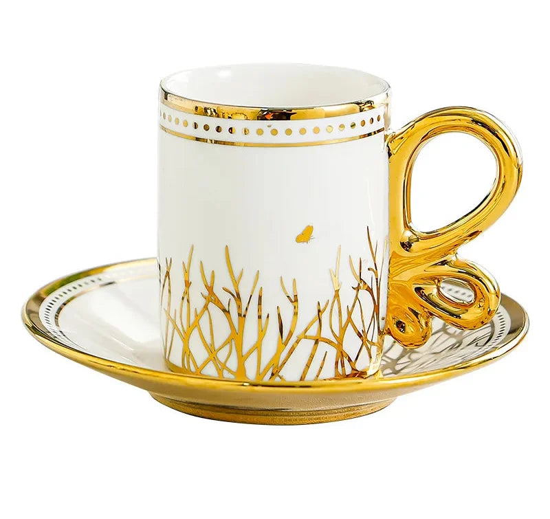 Espressotassen Set - Retro Keramik - 6er-Set