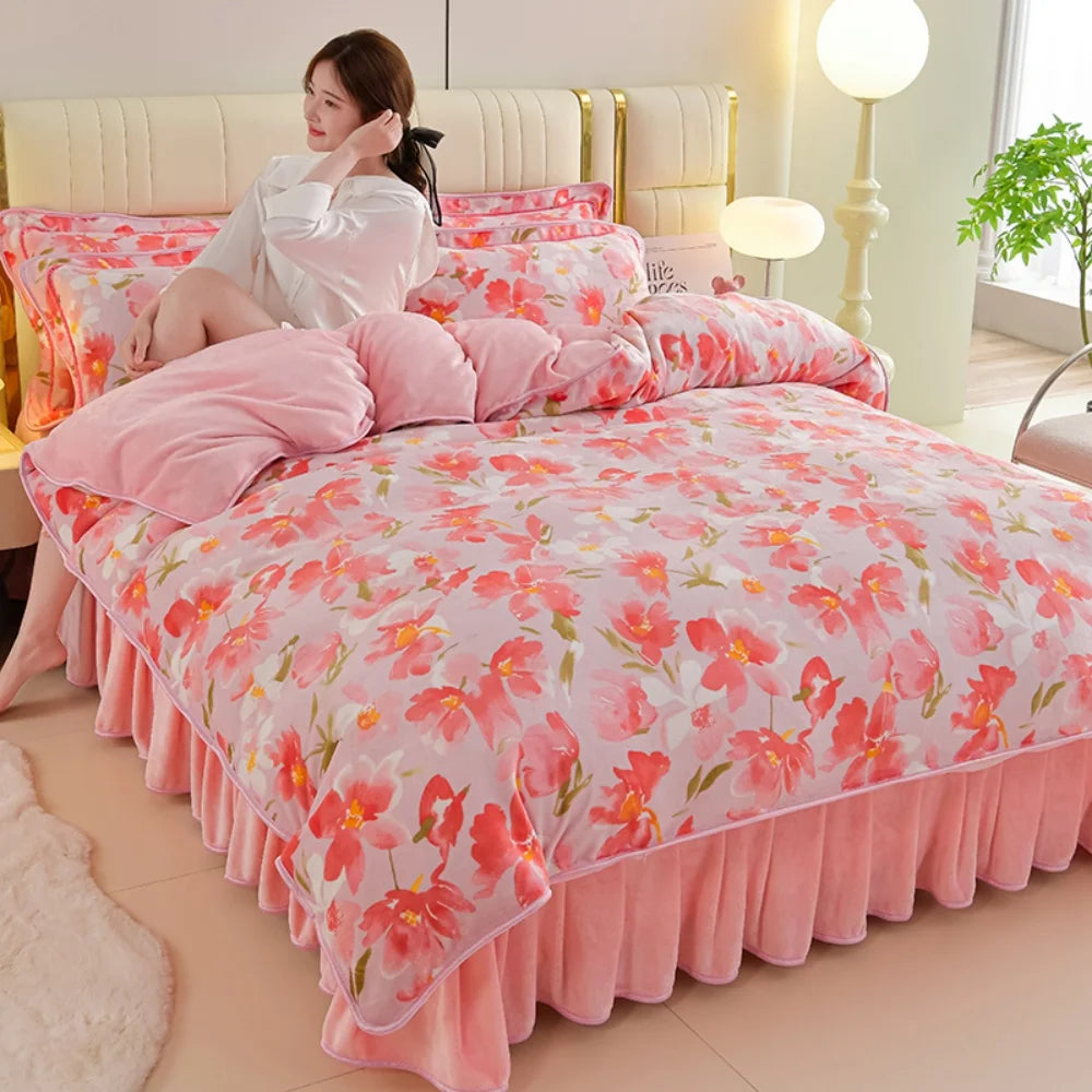 Milchvelours Bettset – Luxuriöses Fleece – Verschiedene Grössen
