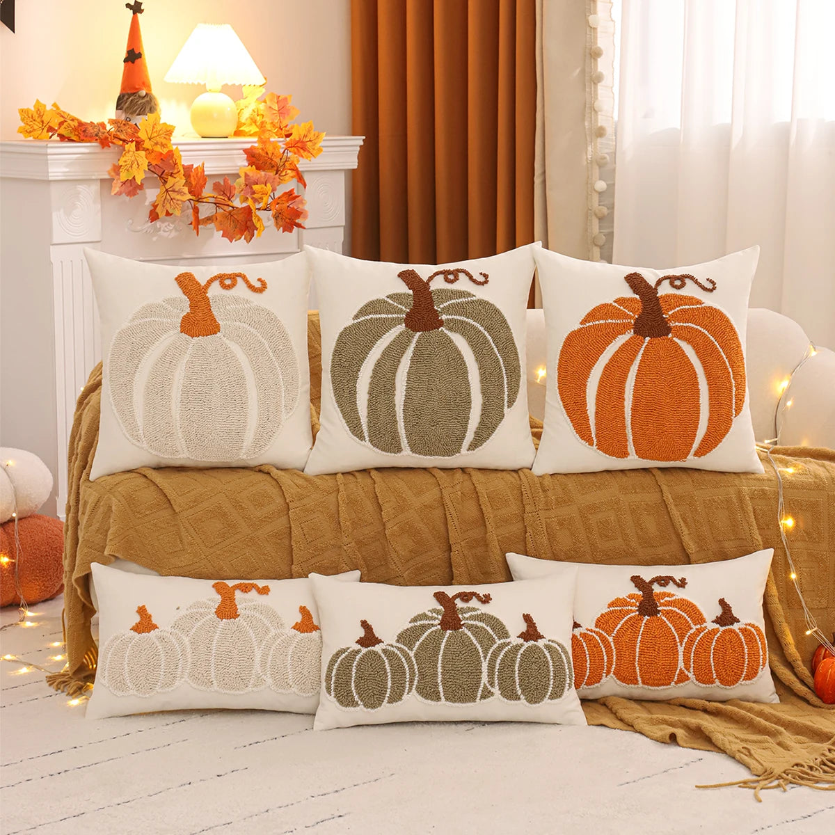 Halloween Kissenbezug – Kürbis aus Canvas – 30x50cm oder 45cm