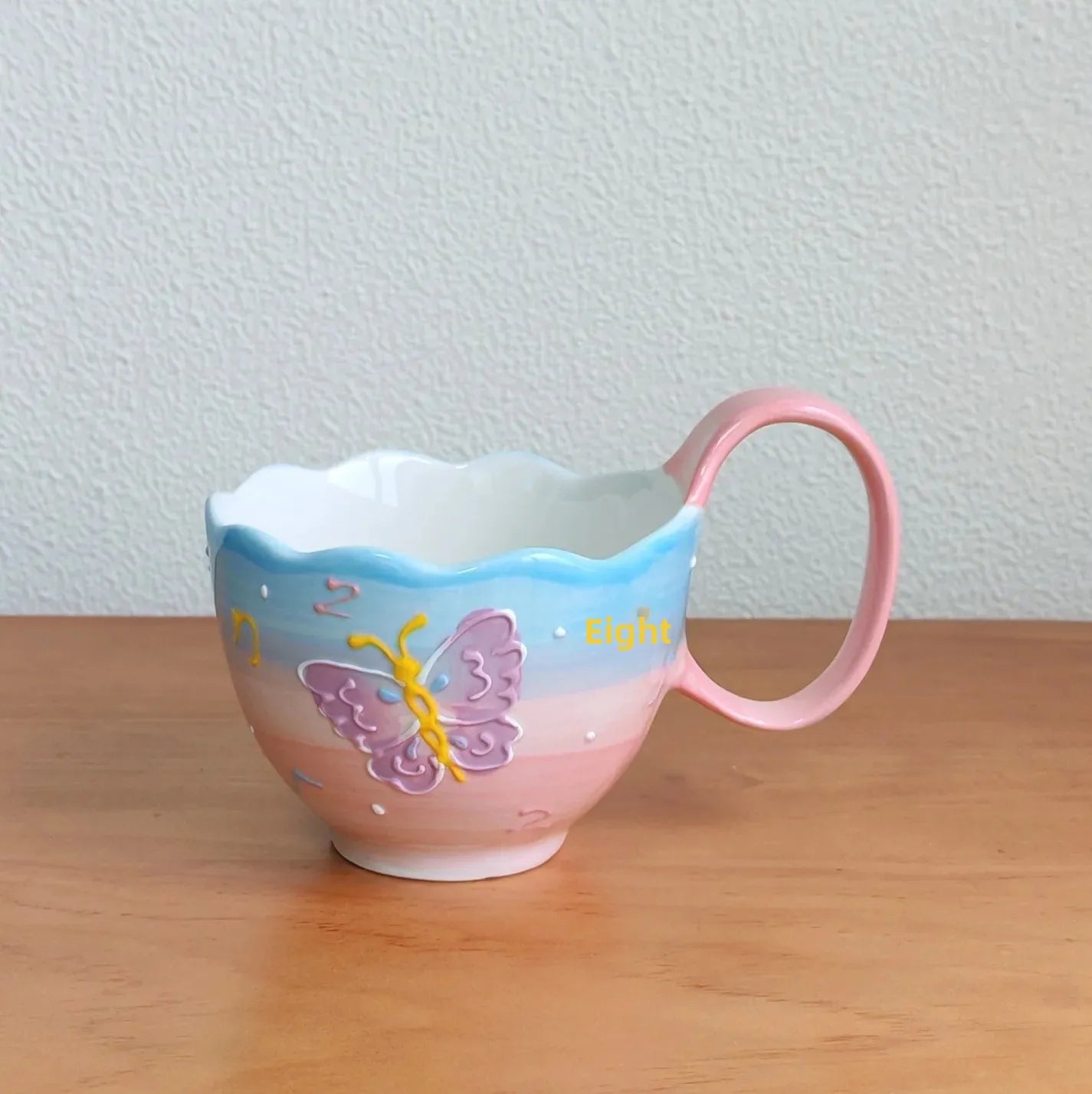 Handbemalte Keramiktassen – 430ml – Frühstücksgenuss