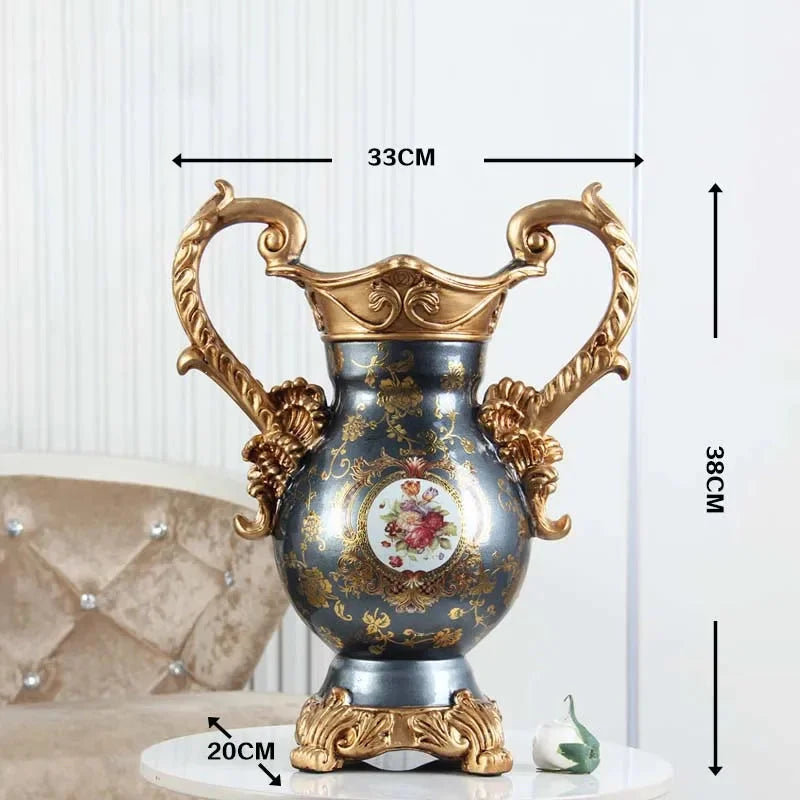 Luxus Vase aus Harz – Art Deco Design – Dunkelgrün