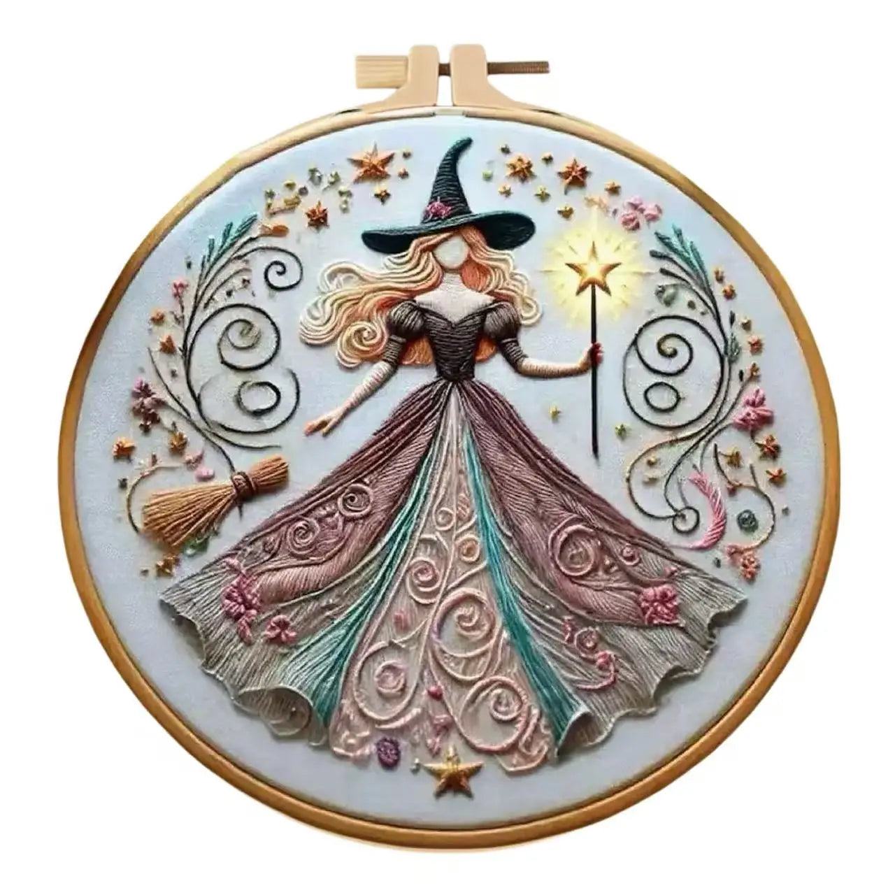 Halloween Stickerei - Baumwoll Hexendesign Kit