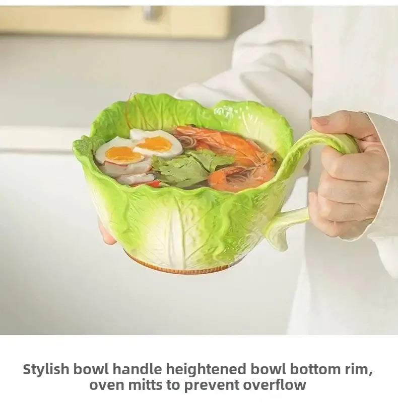 Kreative Keramikschale – Jade-Kohl-Design