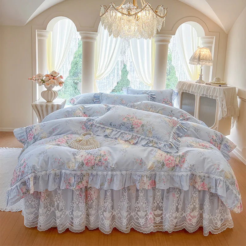 Bettbezug Set – Koreanischer Prinzessinnenstil – 100% Baumwolle