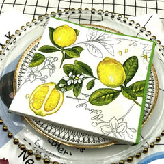 Papier Servietten – Zitronendesign – 33*33cm