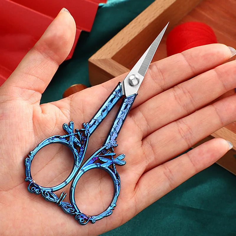 Vintage Schere – Blattmuster, Edelstahl Schnitt