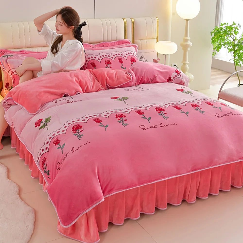 Milchvelours Bettset – Luxuriöses Fleece – Verschiedene Grössen