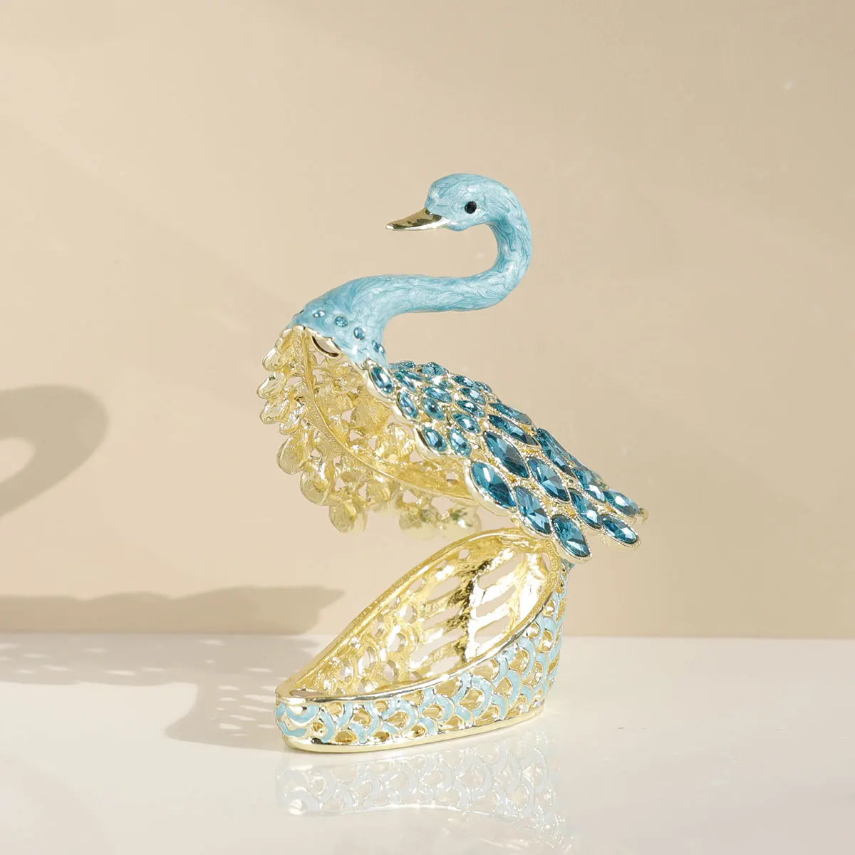 Schmuckschatulle Schwan – Emaille Zinklegierung – Schmuckdisplay