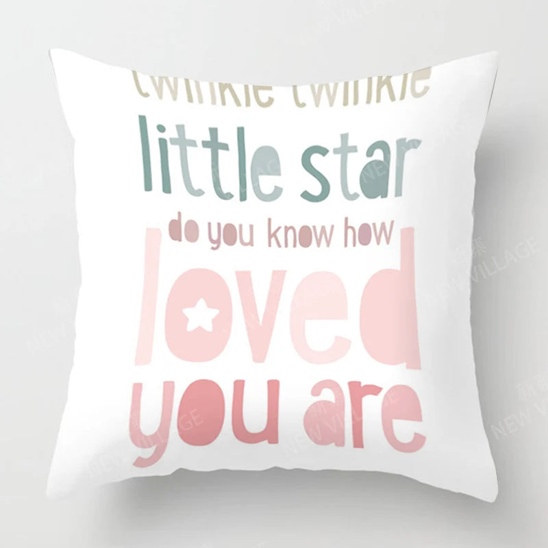 Boho Plüsch Kissenbezug mit geometrischem Muster, handgefertigt, 45x45 cm, aus Plüsch