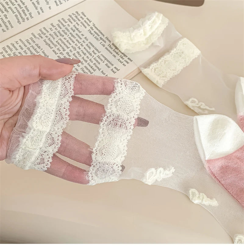 Damensocken – Koreanisch Floral – Atmungsaktives Design