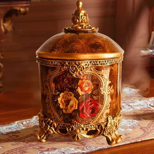 Europäischer Aufbewahrungskorb – Harz Schnitzdesign Couchtisch